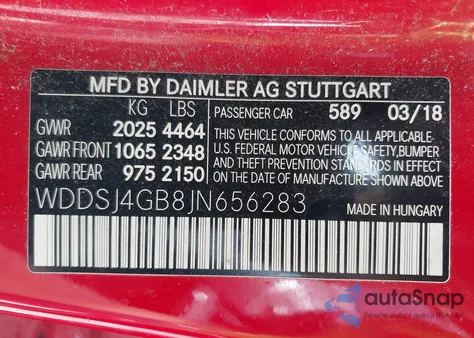 2018 Mercedes-Benz Cla 250 4Matic from USA, damaged, VIN WDDSJ4GB8JN656283